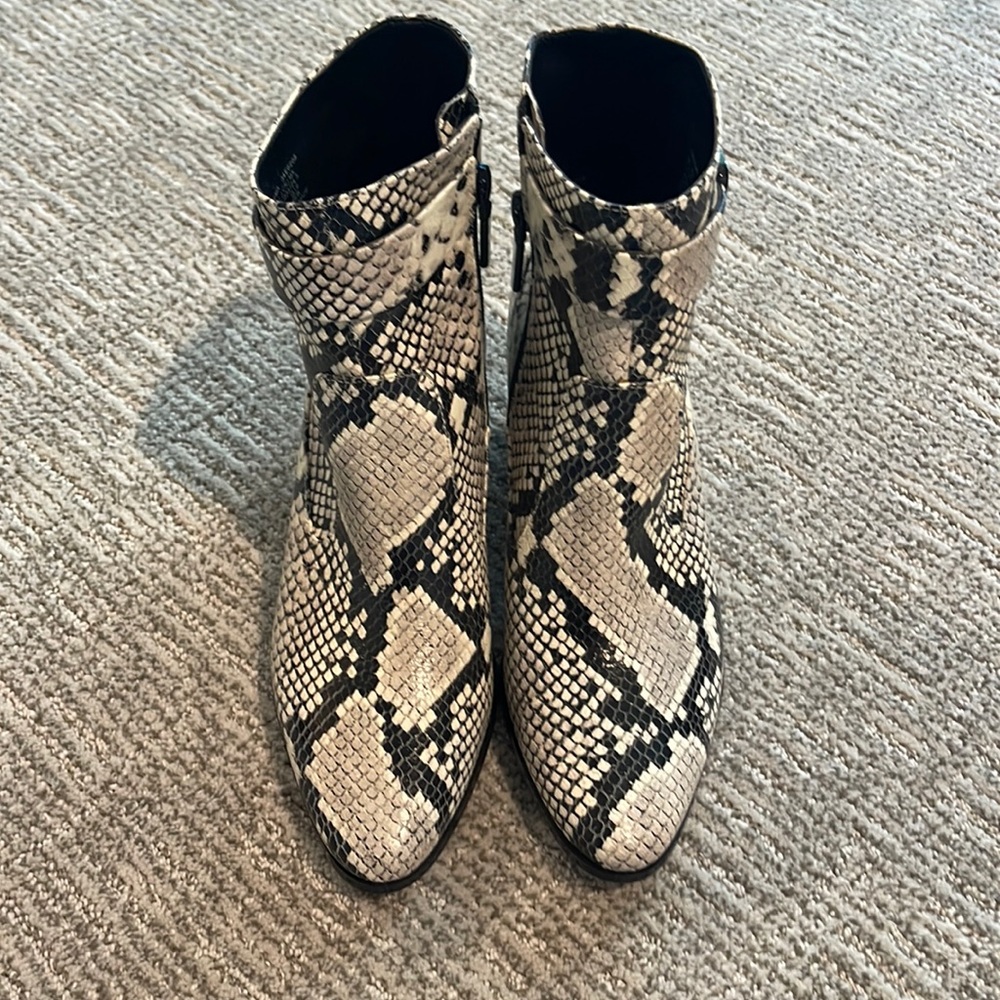 Calvin Klein Snake Skin Booties